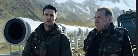 Tom Wilkinson and Owain Yeoman in SAS: Red Notice (2021)