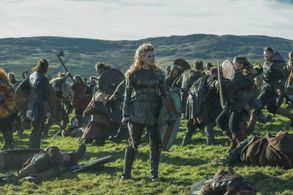 Katheryn Winnick and Ben Roe in Vikings (2013)