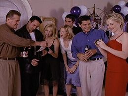 Heather Locklear, Rob Estes, Kelly Rutherford, Josie Bissett, Thomas Calabro, John Newton, and John Reilly in Melrose Pl