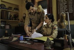 Sanya Malhotra and Anant Joshi in Kathal