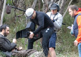 On the set of 'Death Round Every Bend'.