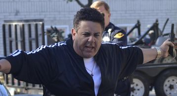 Rich Grosso on the set of 