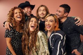 Robyn Lively, Rene Rosado, Luke Gilford, Charlie Plummer, Mason Alexander Park, and Eve Lindley at an event for National