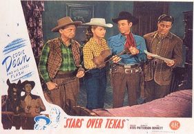 Roscoe Ates, Lee Bennett, Eddie Dean, and Shirley Patterson in Stars Over Texas (1946)