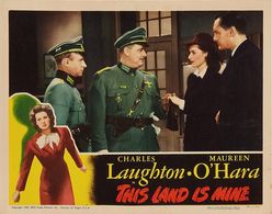 Maureen O'Hara, George Sanders, Philip Ahlm, and Walter Slezak in This Land Is Mine (1943)