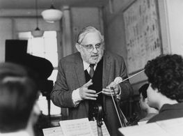 Lee Curreri and Albert Hague in Fame (1980)