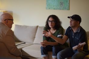 Still of Ed Asner, Carlie Guevara and Flavio Alves in The Garden Left Behind