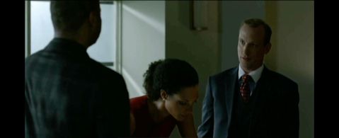 Still of Matt Fentiman, Natalie Harris and David Ramsey in Arrow