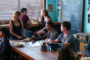 Aya Cash, Tom Burkhardt, and Samira Wiley in You're the Worst (2014)