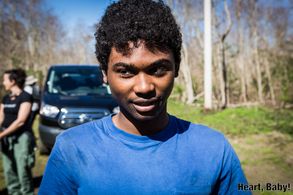 Frankie Smith on the set of Heart, Baby