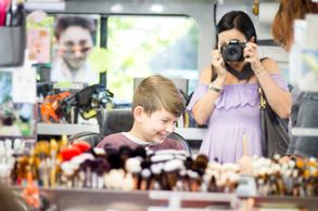 In the Make-up chair