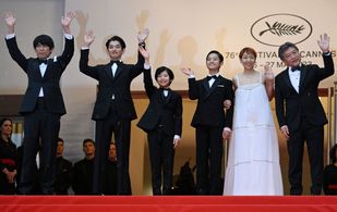 Hirokazu Koreeda, Yûji Sakamoto, Eita Nagayama, Soya Kurokawa, and Sakura Ando at an event for Monster (2023)