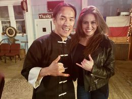 BTS of Fustercluck film with co-star David Nguyen