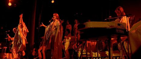 Benny Andersson, Agnetha Fältskog, Anni-Frid Lyngstad, Björn Ulvaeus, and ABBA in ABBA: The Movie (1977)