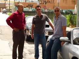 Coby Bell, Jeffrey Donovan, and Ben Watkins in Burn Notice (2007)