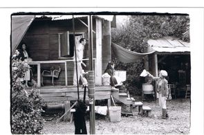 Betty Kaplan directing Wanda De Jesus, Angelo Pagan and Ana Maria Lagasca on the set of ALMOST A WOMAN