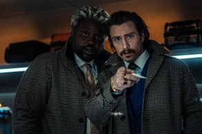 Aaron Taylor-Johnson and Brian Tyree Henry in Bullet Train (2022)