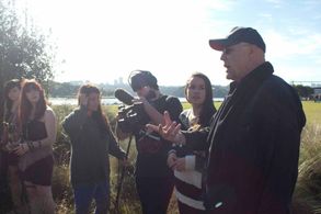 Director Sean Nash mentoring Bulahdelah Central School Students