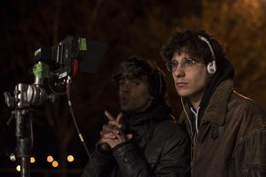 Javier Calvo and Javier Ambrossi on the set of 'Paquita Salas'