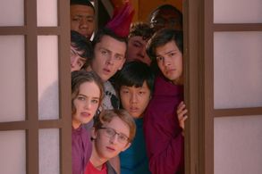 Nathaniel Oh, Mary Mouser, Aedin Mincks, Jacob Bertrand, Gianni DeCenzo, Xolo Maridueña, Owen Morgan, and Khalil Everage