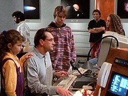 Steve Jacobs, Petra Yared, Jean-Pierre Mignon, Emily-Jane Romig, and Zbych Trofimiuk in Sky Trackers (1994)