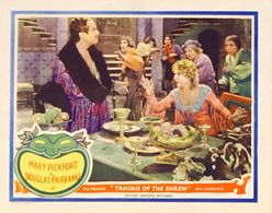 Douglas Fairbanks, Clyde Cook, Edwin Maxwell, Mary Pickford, and Geoffrey Wardwell in The Taming of the Shrew (1929)