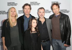 Hope Davis, Timothy Hutton, Olivia Steele-Falconer, Anthony Fabian and David Duchovny at The Hamptons International Film