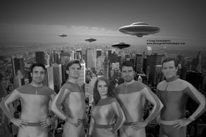 Stranger at the Pentagon Short Film.L-R: Vice Commanders Donn, Thonn, Teel, Zann and Commander Valiant Thor.