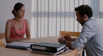 Marion Cotillard and Baptiste Sornin in Two Days, One Night (2014)