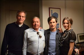 Roberto Sneider with famed writer Jose Agustin, Gael Garcia Bernal, and Veronica Echegui.
