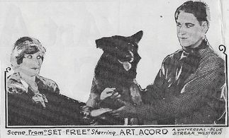 Art Acord, Olive Hasbrouck, and Rex the Dog in Set Free (1927)