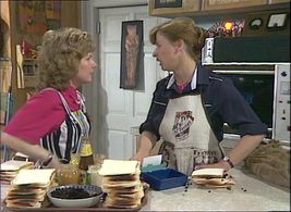 Jeannie Crowther and Sandi Toksvig in No 73 (1982)