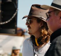 Adrian Powers on location shooting 'Love is in the Air'