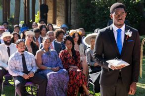 Michael Hyatt, Devyn A. Tyler, Quincy Chad, Damson Idris, and Isaiah John in Snowfall: Celebration (2022)