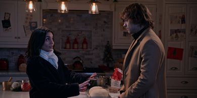 Vanessa Hudgens and Josh Whitehouse in The Knight Before Christmas (2019)