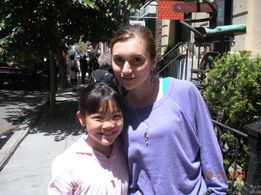 Kylie and Alyson Stoner on the set of Step Up 3D.