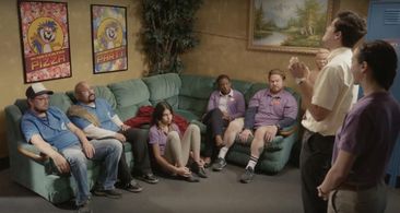 Anthony Padilla, Casey Webb, William Guirola, Natalie Whittle, Cat Alter, Jade Martz, and David Anderson in Part Timers 