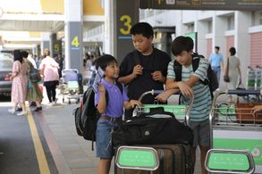 Forrest Wheeler, Ian Chen, and Hudson Yang in Fresh Off the Boat (2015)
