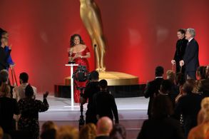 Michael Douglas, Jada Pinkett Smith, Debbie Allen, Ellen Pompeo, and Ava DuVernay at an event for The 73rd Primetime Emm