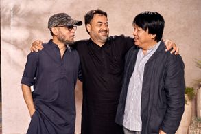 Nabin Subba, Mostofa Sarwar Farooki, and Gurvinder Singh at an event for Crescent Night (2022)