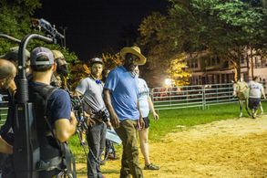 Idris Elba, Ricky Staub, and Byron Bowers