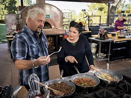 Guy Fieri and Alex Guarnaschelli in Guy's Ranch Kitchen (2017)