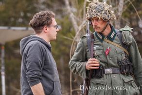 Set of Reveille with director Micheal Akkerman