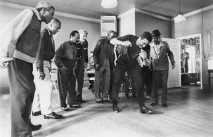 Sammy Davis Jr., Gregory Hines, Steve Condos, Arthur Duncan, Harold Nicholas, Howard 'Sandman' Sims, and Jimmy Slyde in 