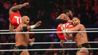 Cash Wheeler, David Harwood, Gary Gordon, and Kenneth Crawford in WWE Survivor Series (2019)