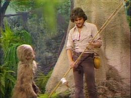 Wesley Eure and Phillip Paley in Land of the Lost (1974)