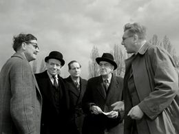 Laidman Browne, Eric Messiter, Michael Redgrave, Colin Tapley, and Stanley Van Beers in The Dam Busters (1955)