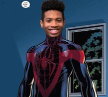 Joshua as Spider-Man in photo he didn’t make himself….