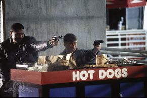 Stephen Baldwin and Laurence Fishburne in Fled (1996)