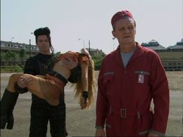 Brian Downey, Michael McManus, and Xenia Seeberg in Lexx (1996)